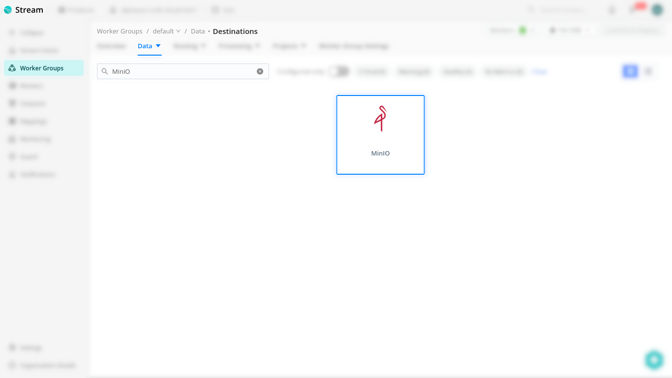 Cribl Destinations MinIO