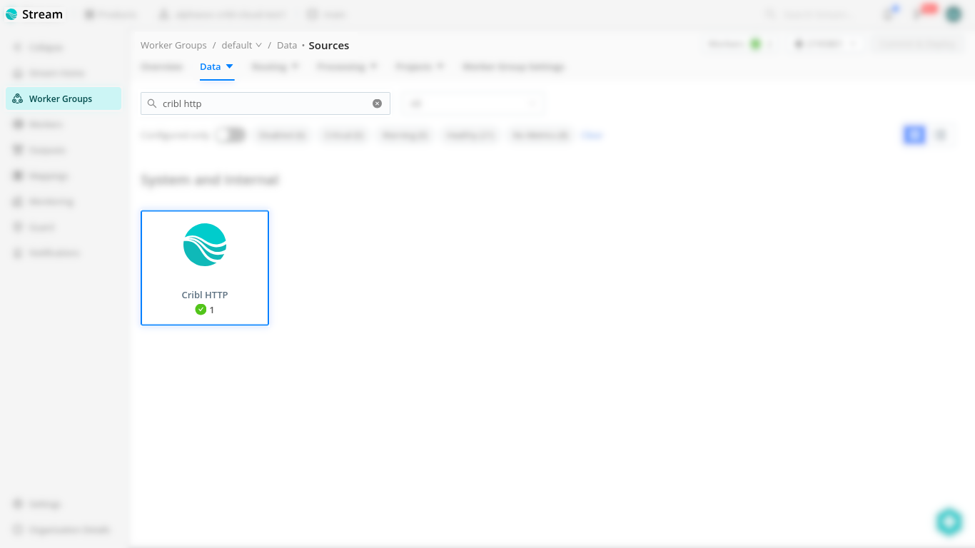 Cribl Inputs Crilb HTTP