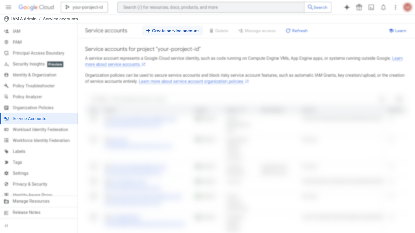 GCP IAM Create Service Account