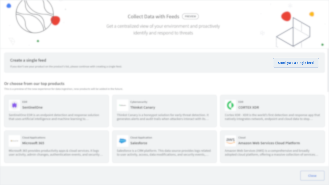 Google SecOps feeds add single